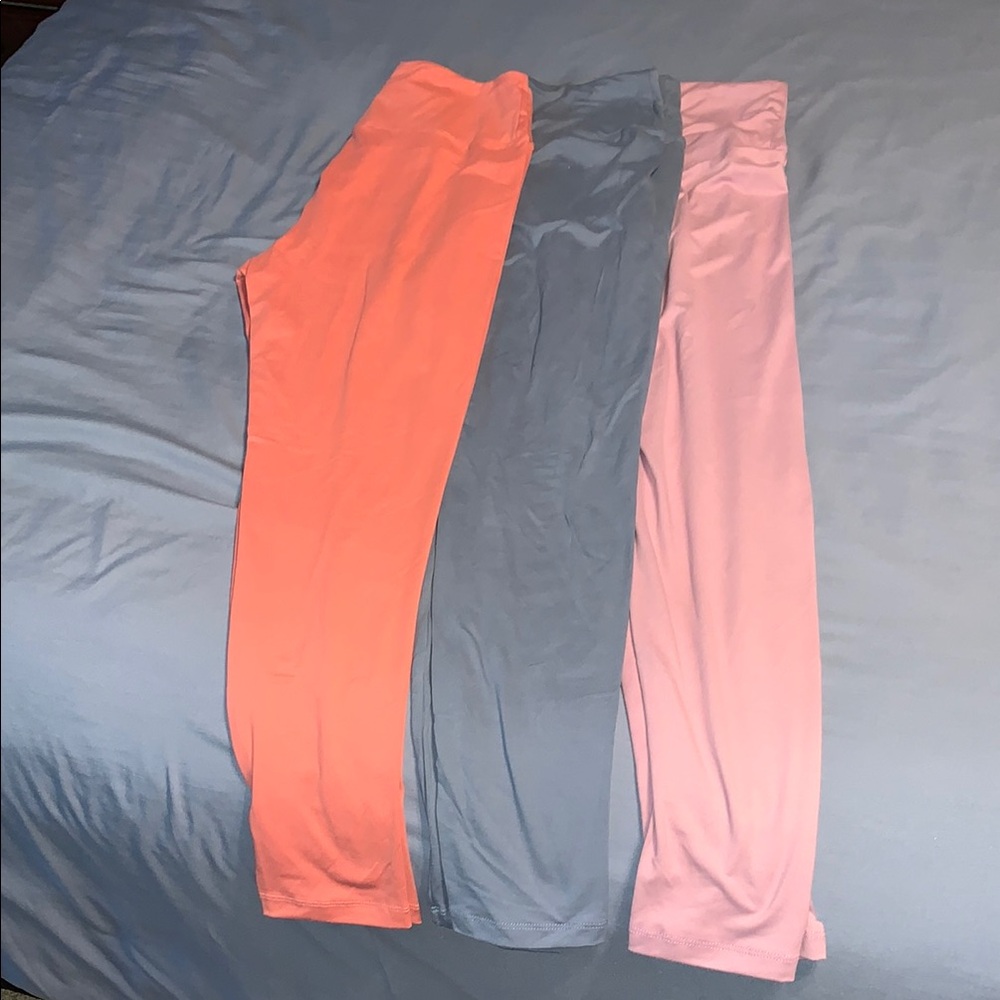 Colorful Leggings Set - Orange, Blue, Pink